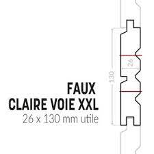 Bardage Douglas Grisé 26x130mm - Faux Claire Voie - Couleur PATINE